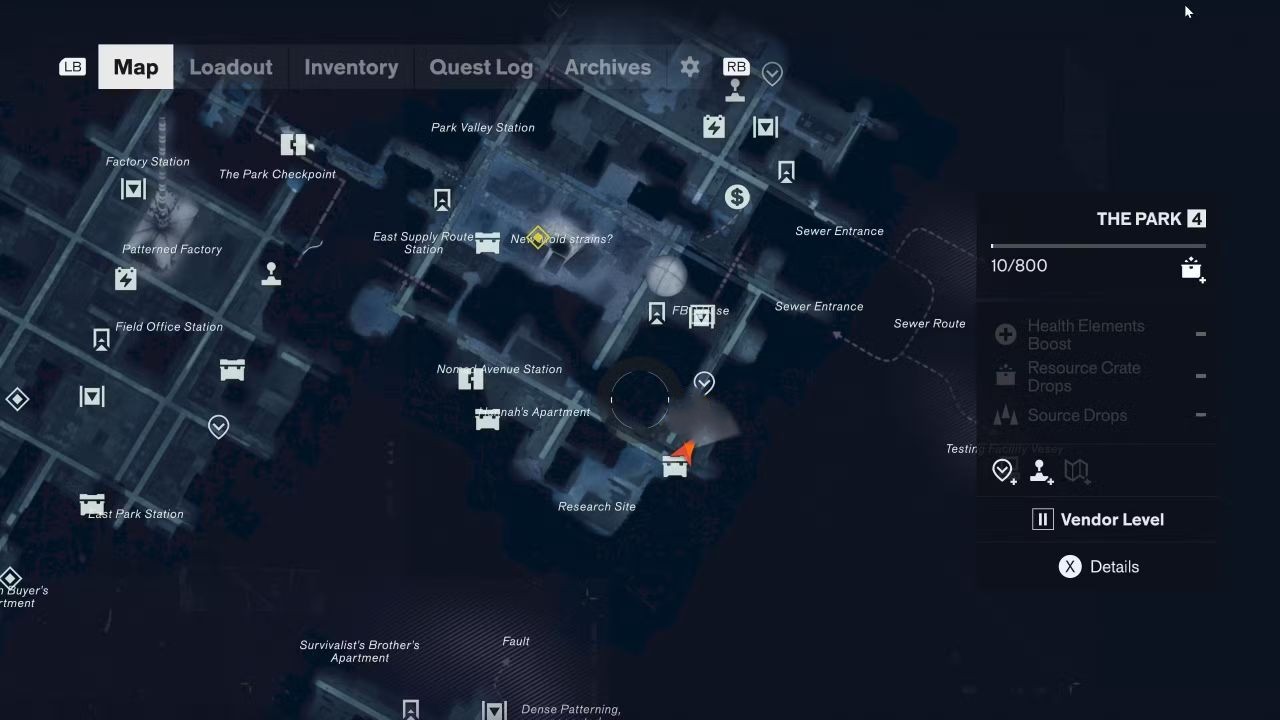 CONTROL Resonant The Park Hideout Location