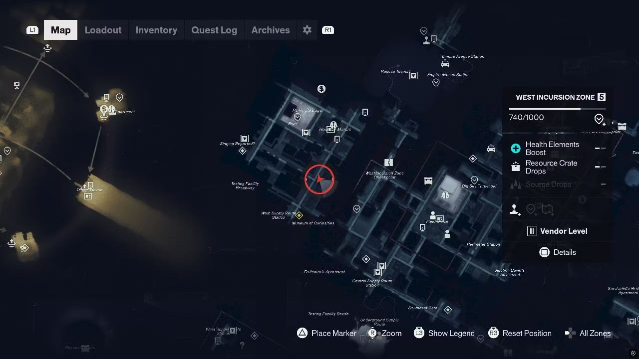 CONTROL Resonant West Incoursion Zone Hideout Location