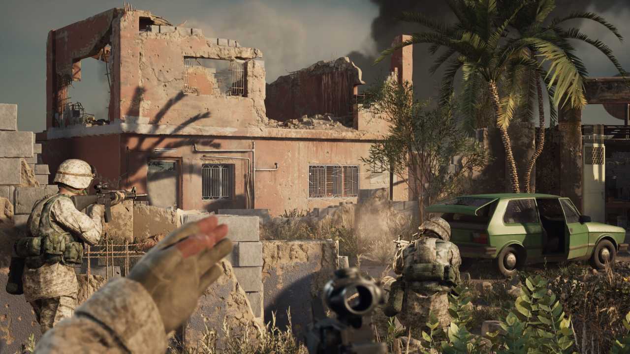 Six Days in Fallujah First Person POV of rushing into a building