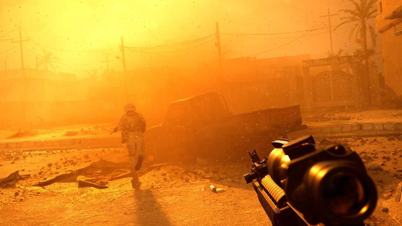 Six Days in Fallujah First Person POV of holding a Gun
