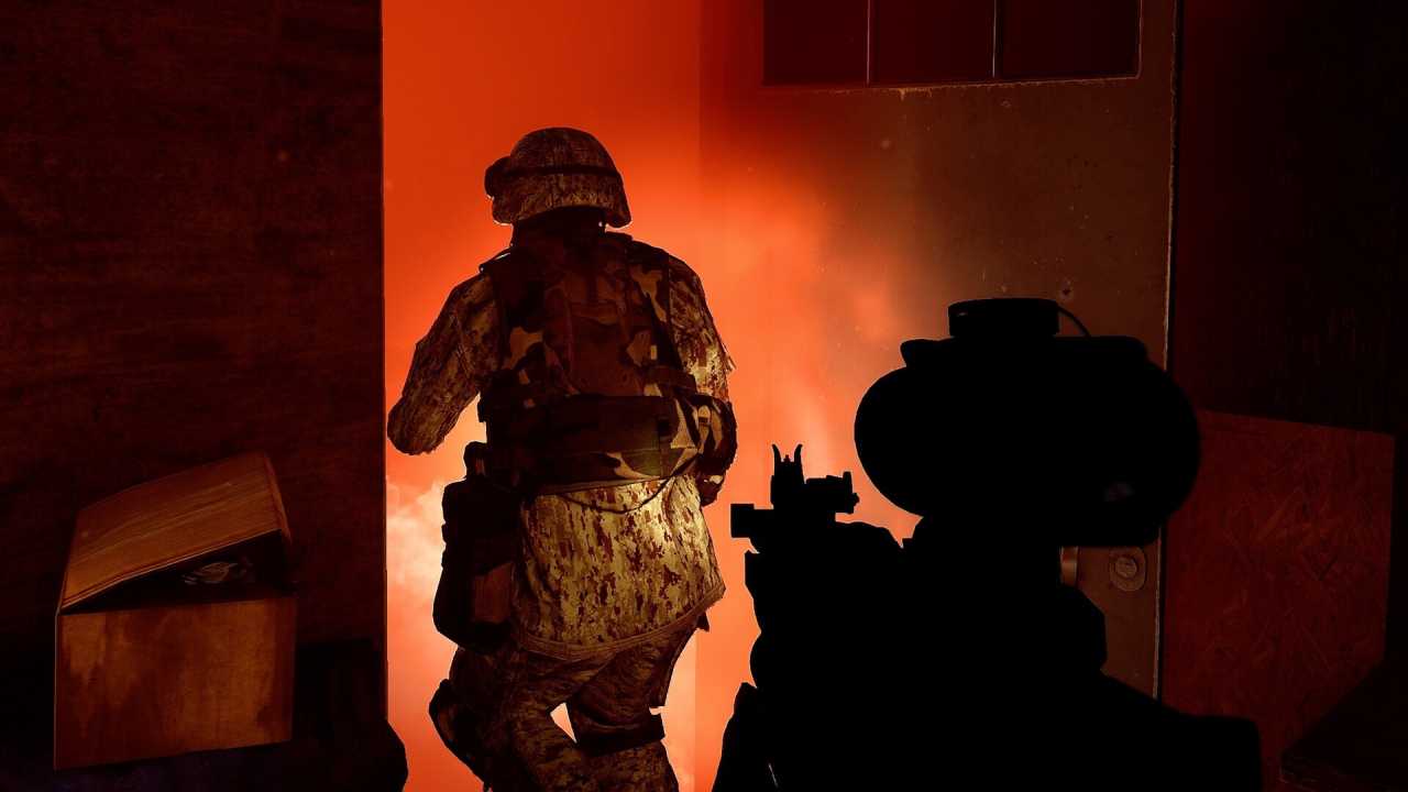 Six Days in Fallujah First Person POV of holding a gun