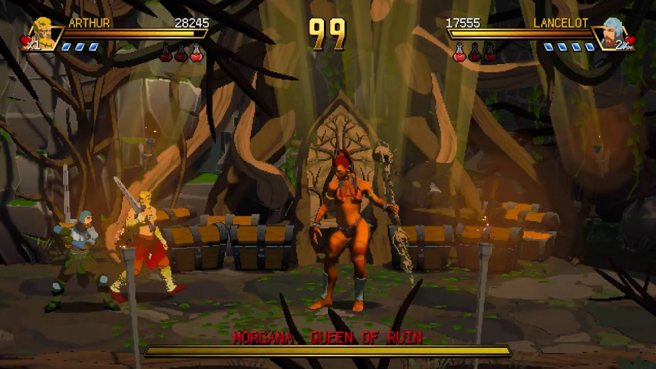 Blades & Battles Arthur and Lancelot Banging the Big Ass Queen of Ruin Morgana le Fay