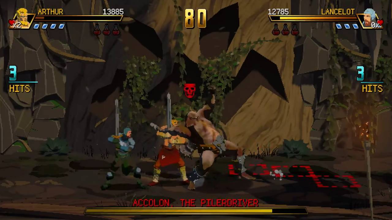 Blades & Battles Arthur and Lancelot Accolon. The Pileporiver Boss Fight