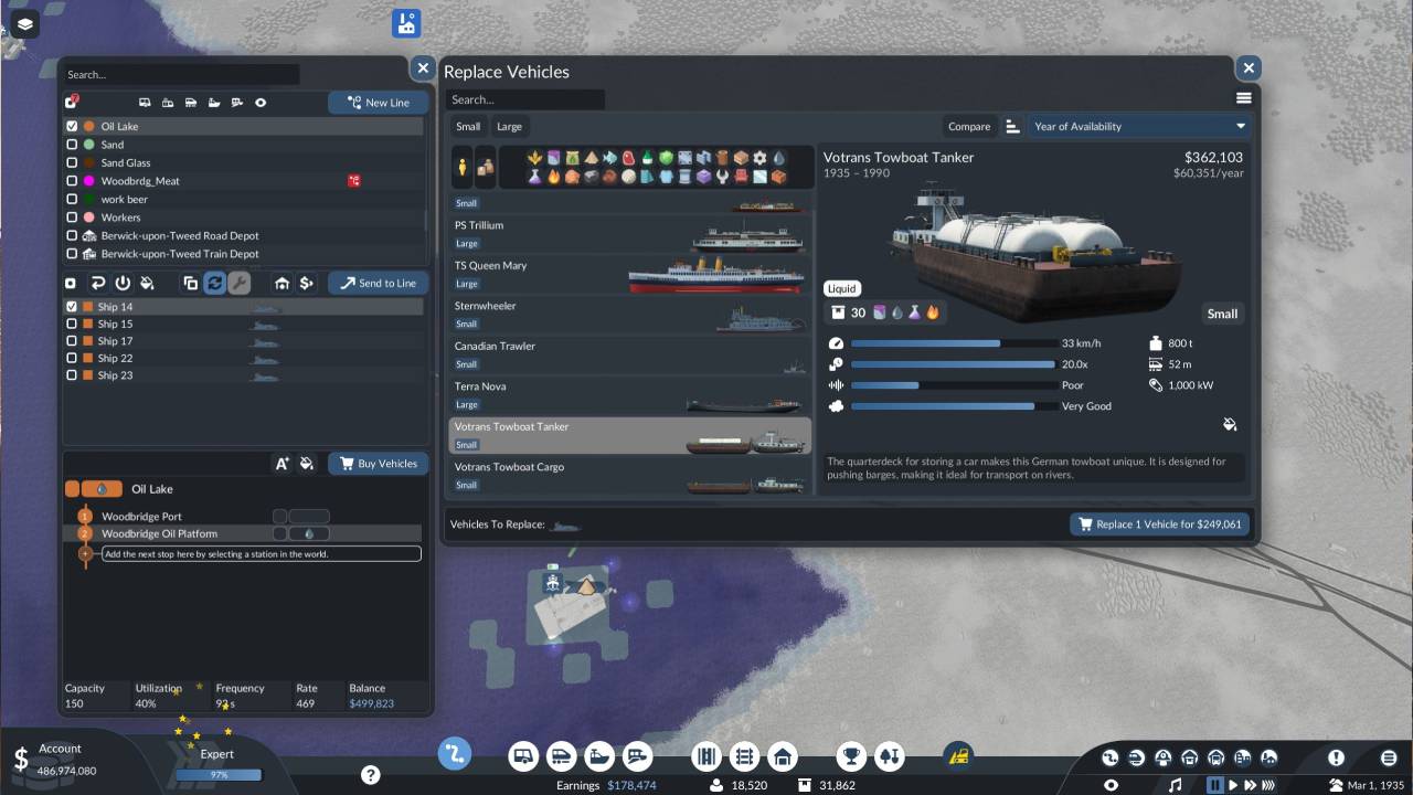 Transport Fever 3 Vehicle Management