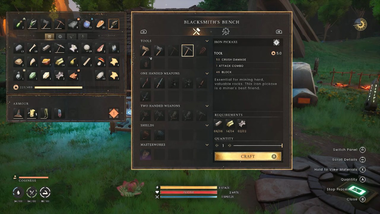 RuneScape Dragonwilds Craft the Iron Pickaxe