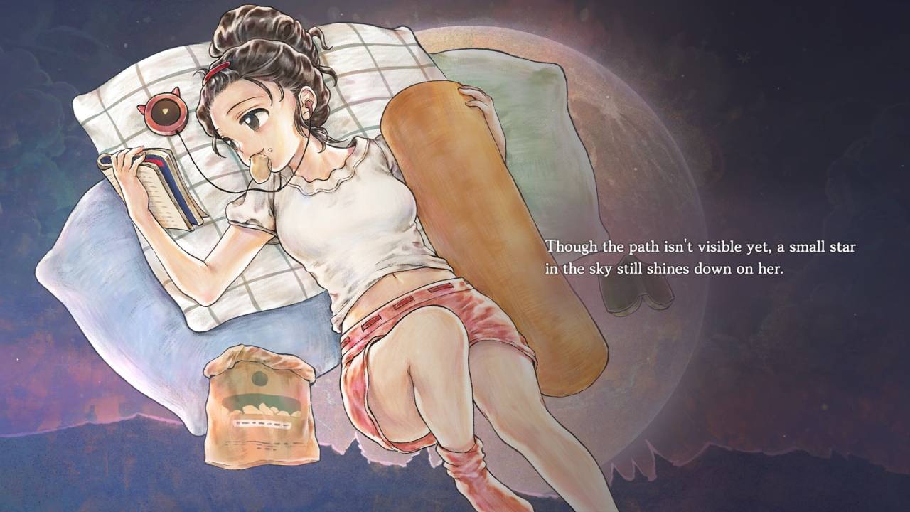 Princess Maker Children of Revelation character rests reading