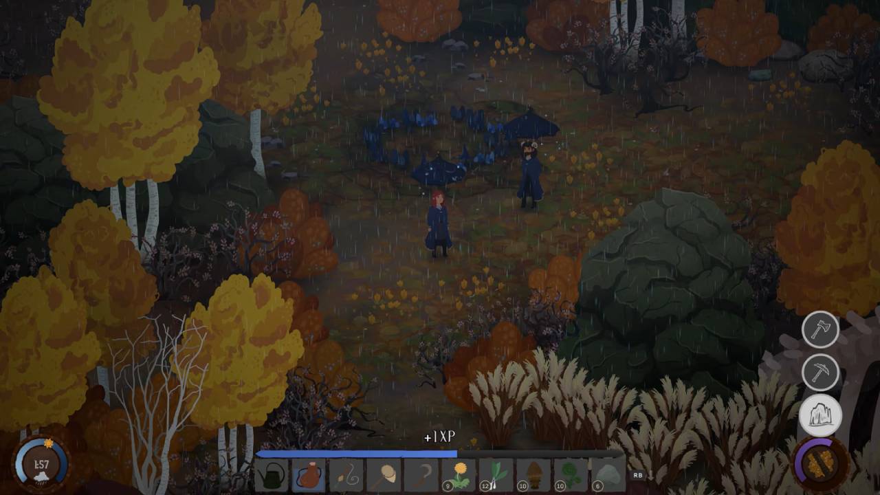 Songs of Glimmerwick Gathering Crafting items in the forest