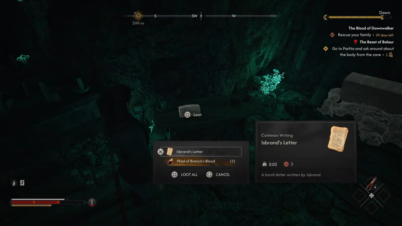 dawnwalker brecis blood location