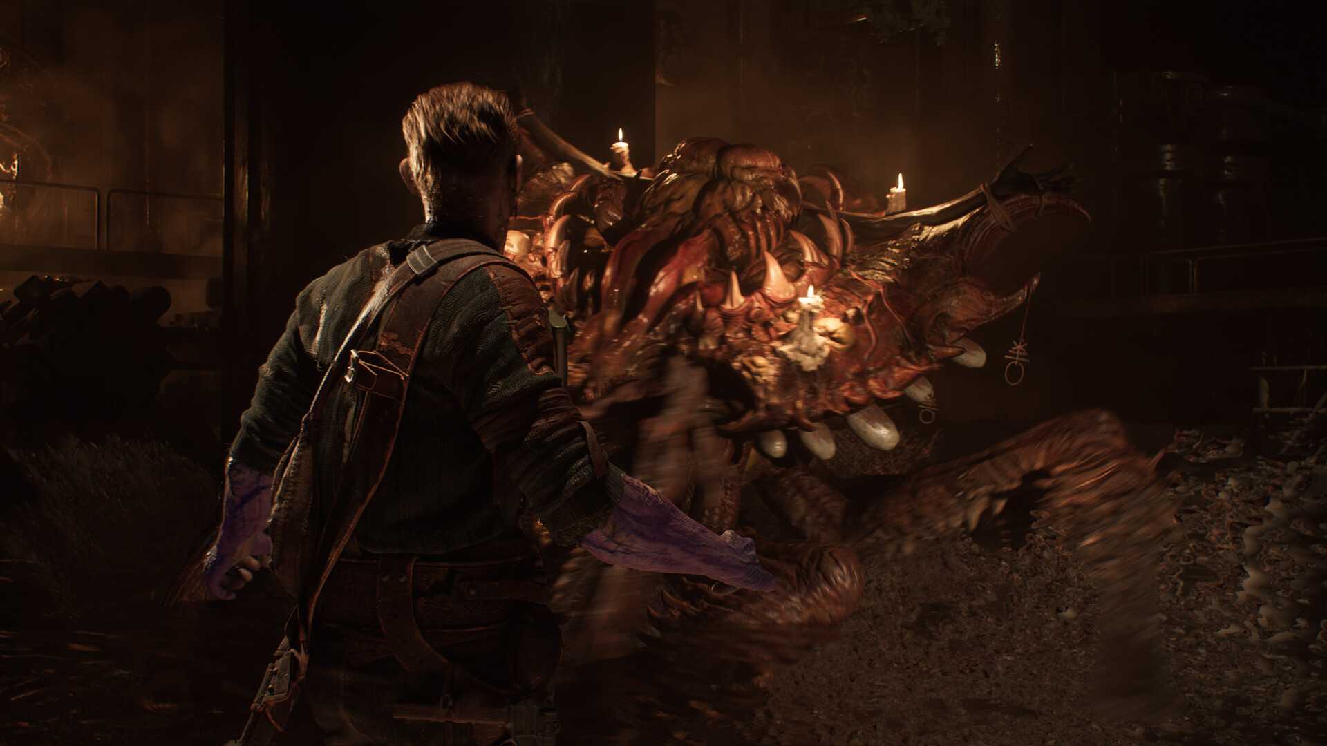 Black Tides: Draga&rsquo;s Wake Protagonist fighting monster 