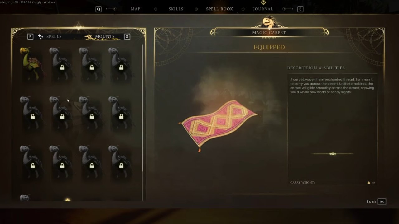 RuneScape Dragonwilds Unlock and Equip the Magic Carpet
