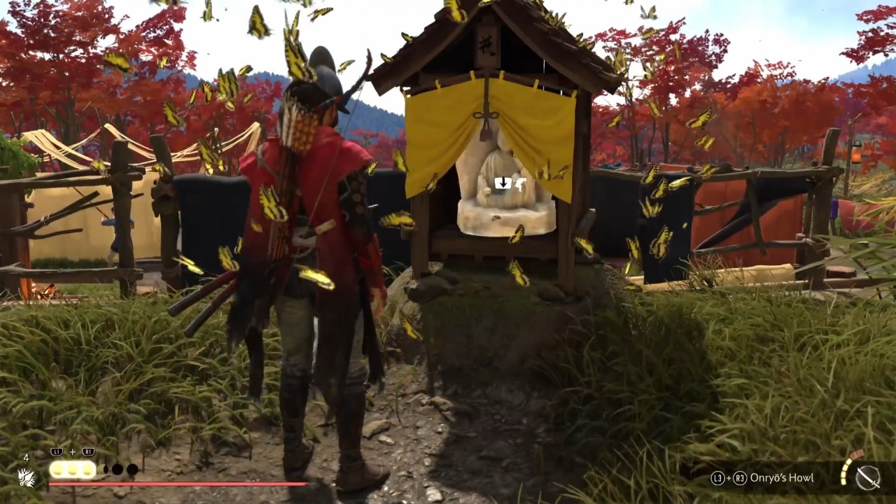 ghost of yotei dlc altar colorful dye grounds