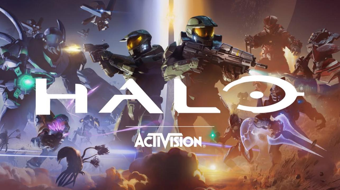 Halo Activision Lore Reset Master Chief shooting enemies with rifle