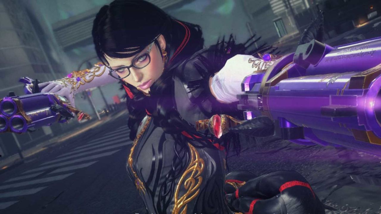 Bayonetta iconic purple handguns