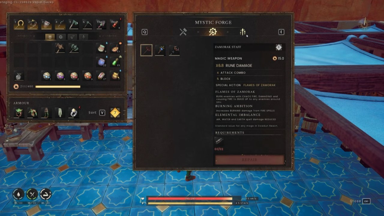 RuneScape Dragonwilds How to Upgrade Weapons and Gear with Ascension Cores