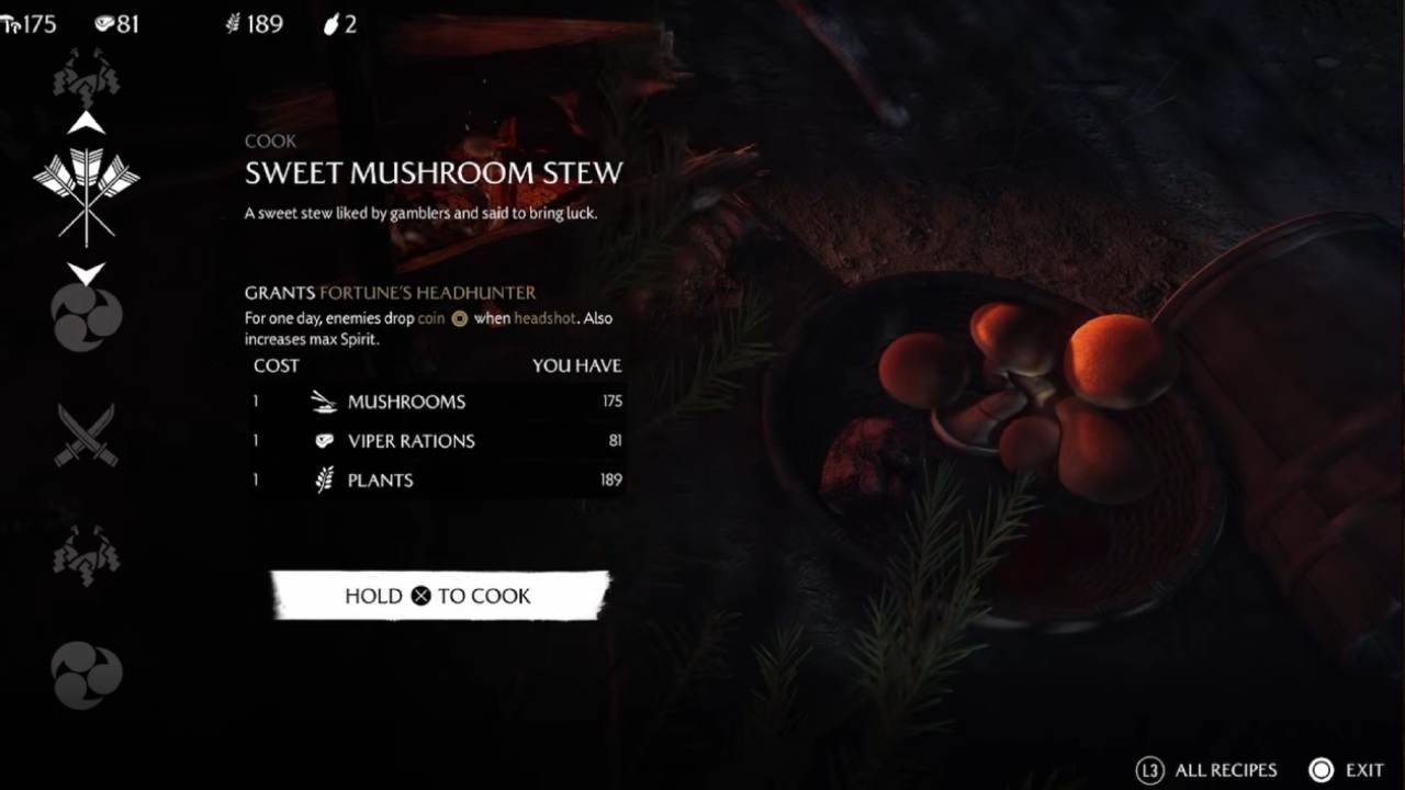 ghost of yotei dlc sweet mushroom stew