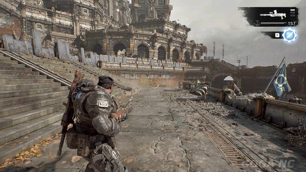 Gears of War E-Day Using Ripper Gun
