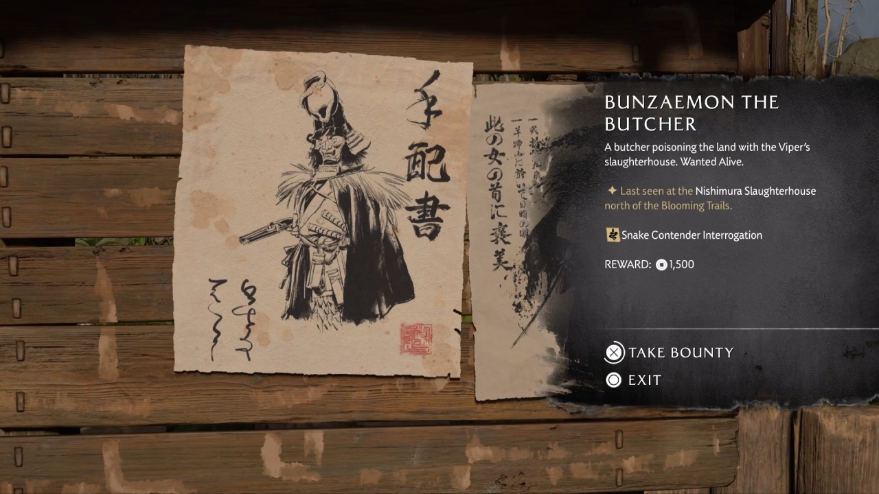 ghost of yotei dlc bounty bunzaemon
