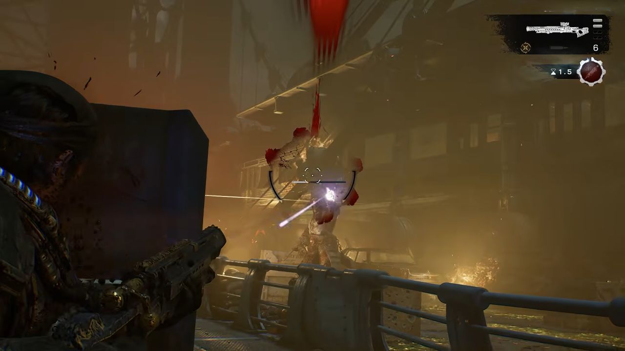 Gears of War E-Day Fighting Vraahk