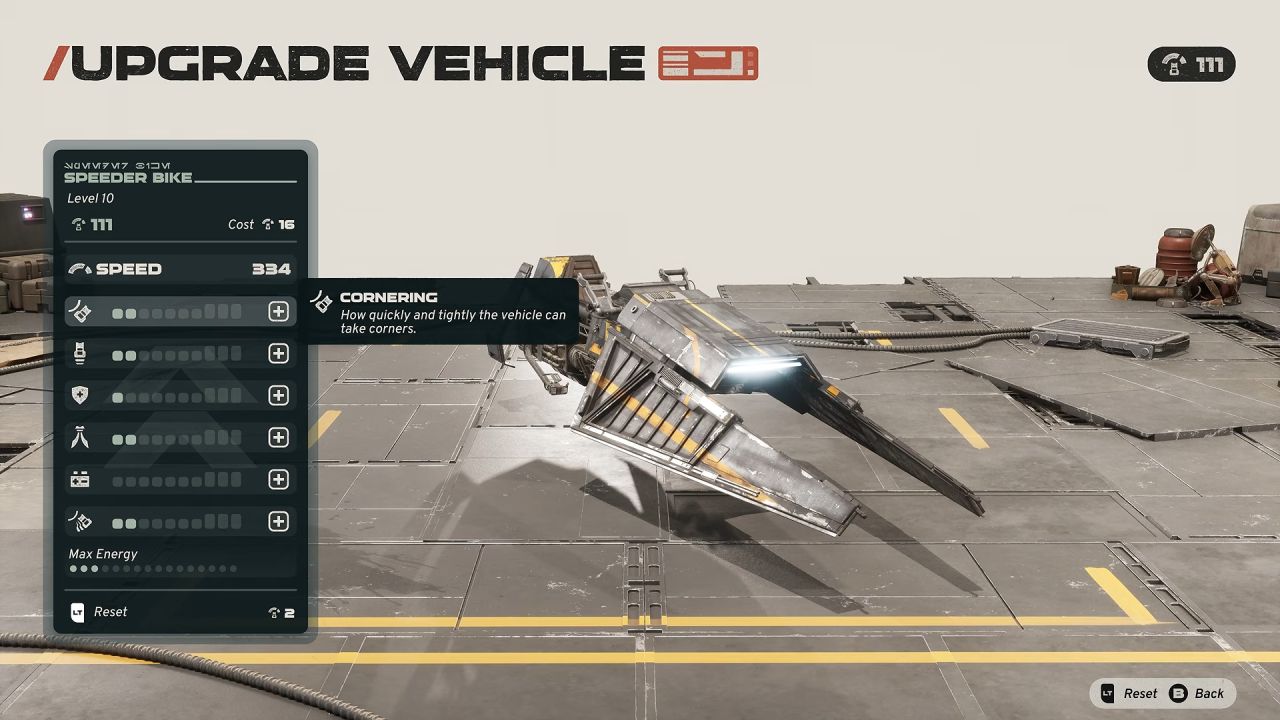 STAR WARS: Galactic Racer Upgrade using Tuning Points