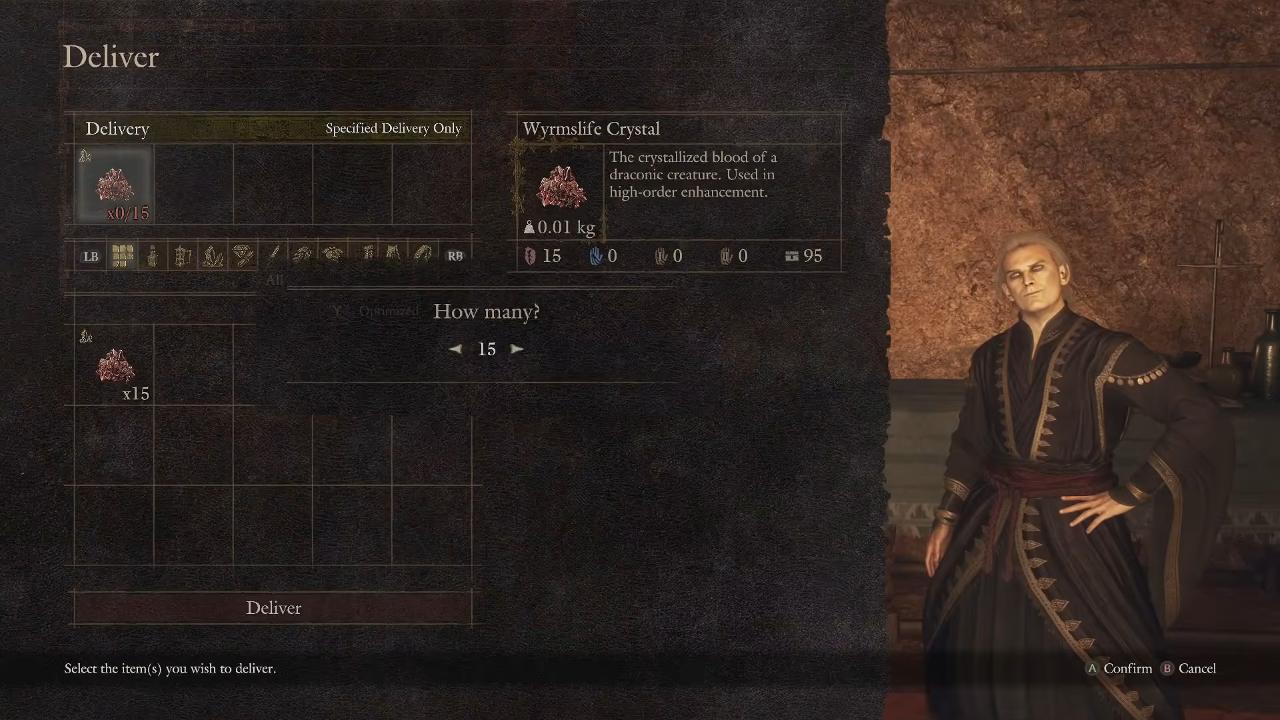 Dragon's Dogma 2: Dark Arisen Giving 15 Wyrmlife Crystals