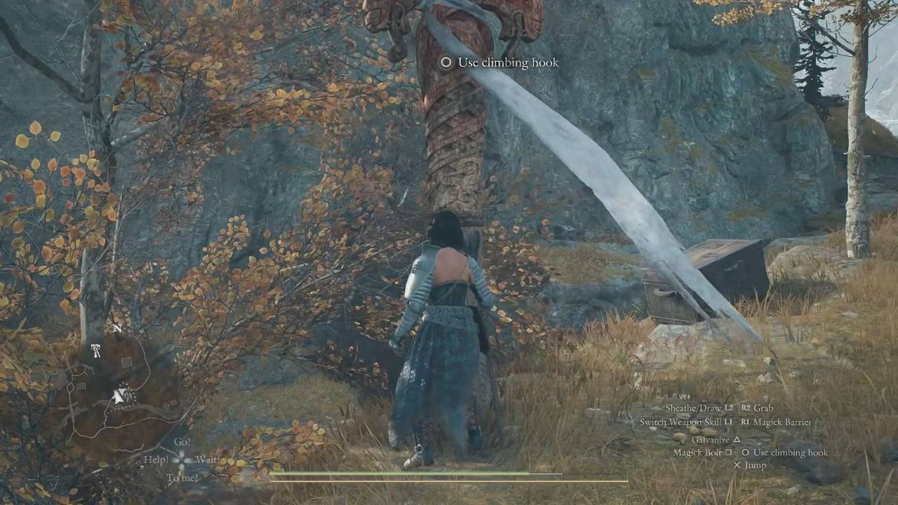 Dragon's Dogma 2: Dark Arisen Using Climbing Hook on Post