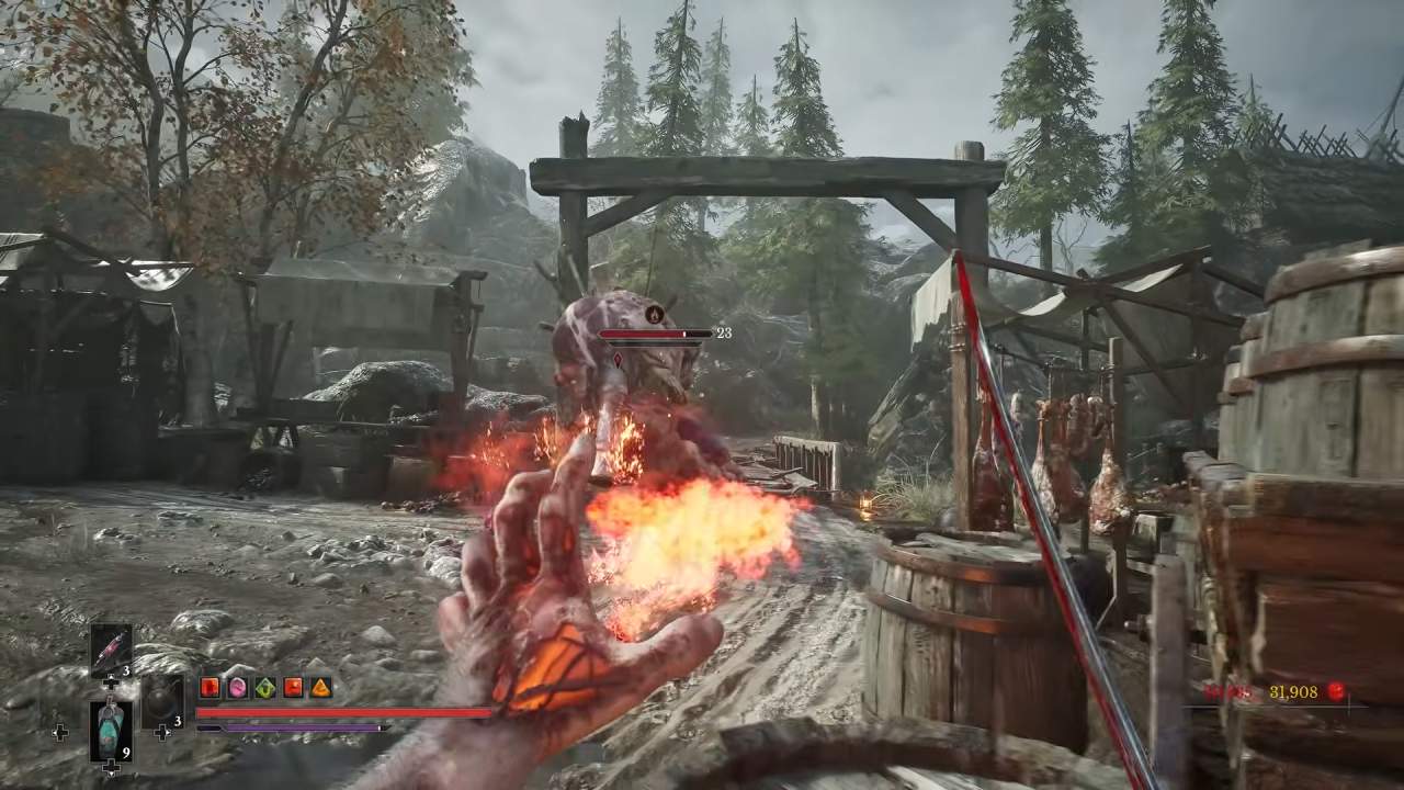 Valor Mortis using fire transmutation