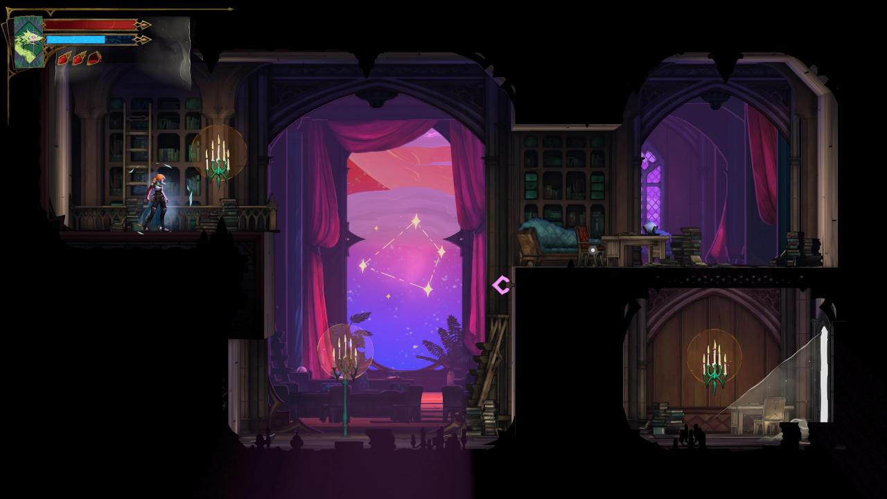 Castlevania: Belmont's Curse Rose Solving Puzzles in the Library