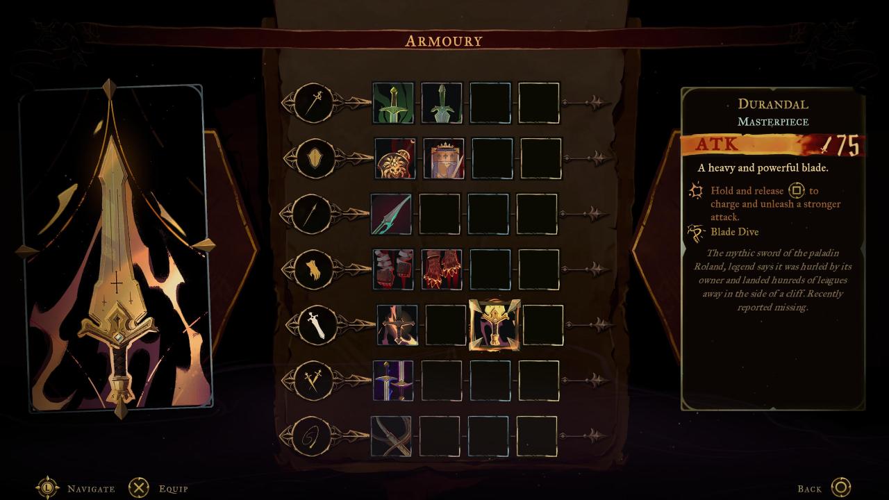 Castlevania: Belmont's Curse Rose Belmont Armory Heavy Weapons