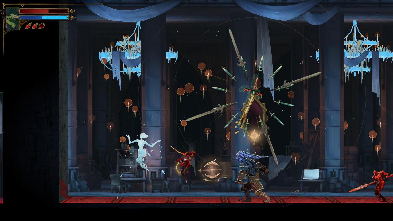 Castlevania: Belmont's Curse Rose Fighting a group of enemies at the Main Castle