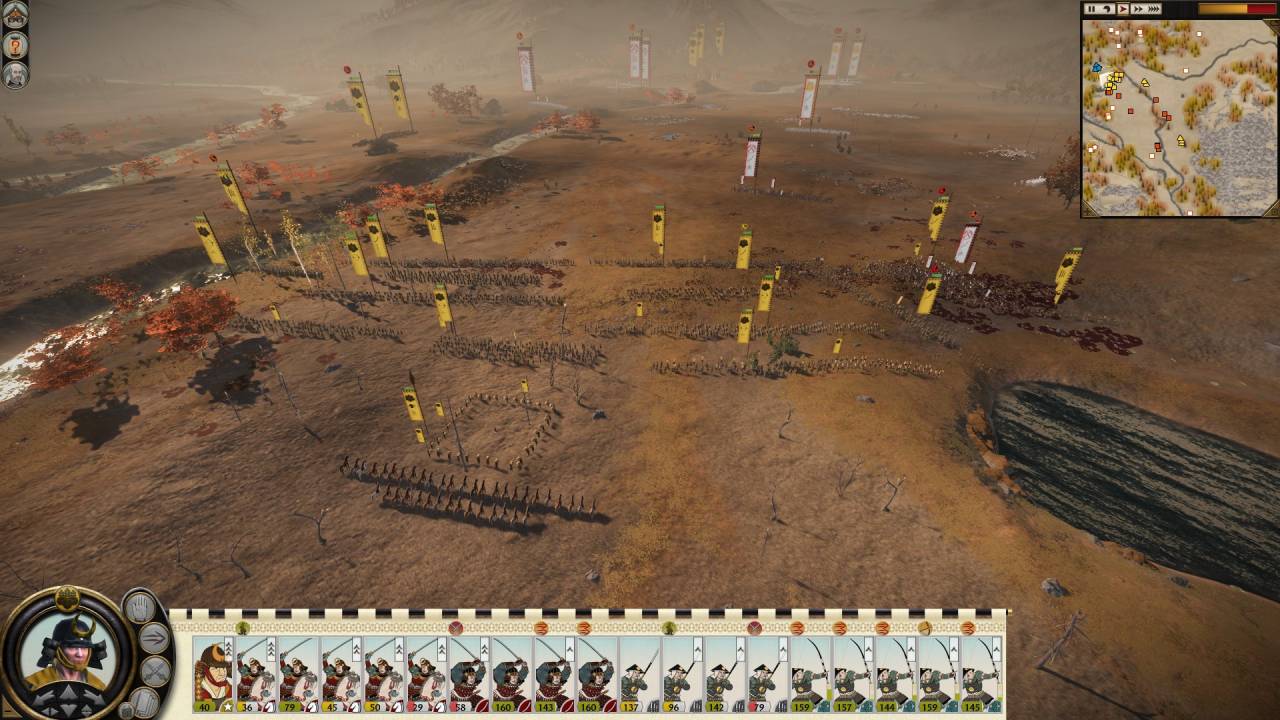Total War: Shogun 2 - Complete Edition Battlefield in Birdseye view