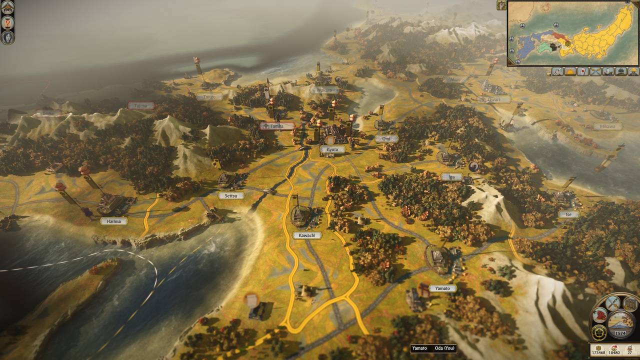 Total War: Shogun 2 - Complete Edition Map of all the Kingdoms