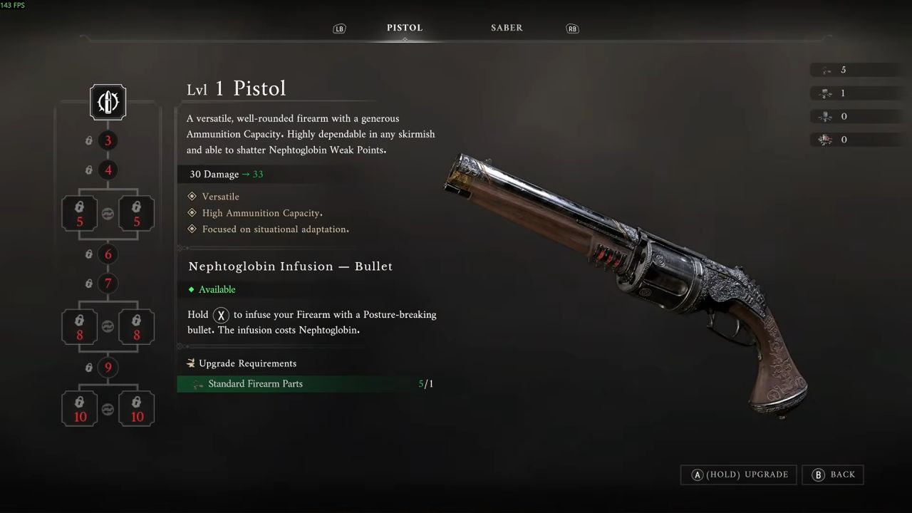 Valor Mortis Upgrading Pistol