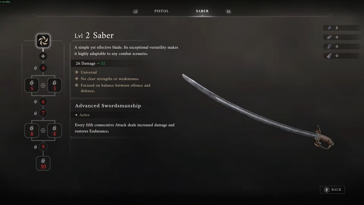 Valor Mortis Saber Upgrade
