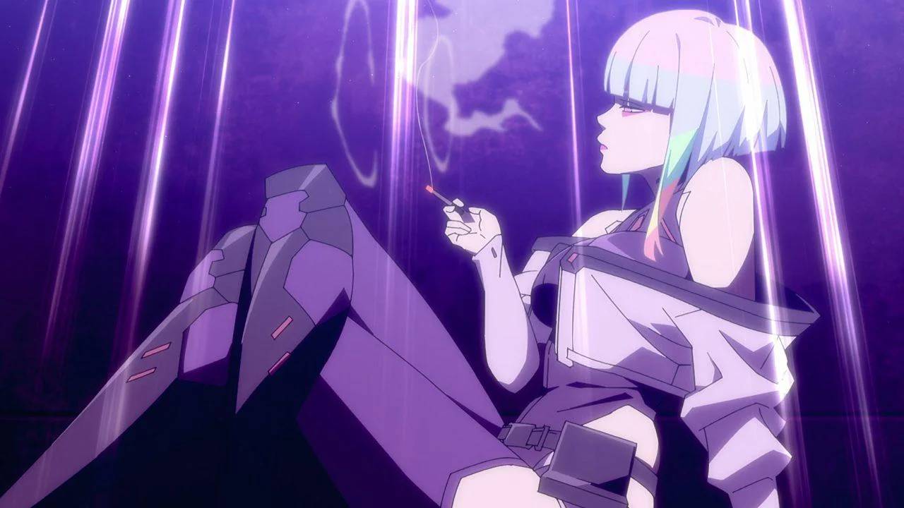 Cyberpunk 2077 Update Edgerunner 2 netflix series Lucy smoking a cigarette