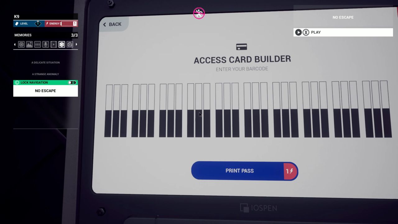 Rivage Access Card Builder Puzzle