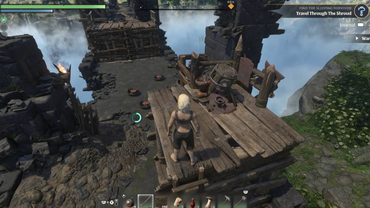 Enshrouded Standing on a Wooden Platform