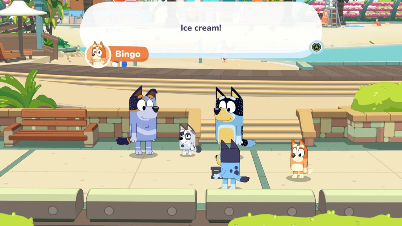 Bluey's Happy Snaps Bingo Asking for an Ice Cream