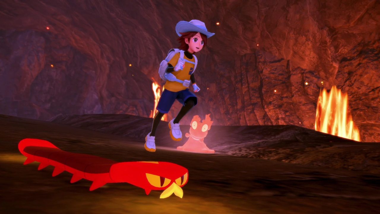 Pokémon winds and waves battle Florian exploring cave