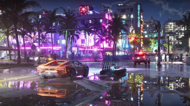 GTA 6 Sports Car being driven on Leonida Roads